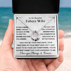 Future Wife Jewelry Gift, Soulmate Pendant Necklace For Her, Romantic Engagement Gift, Forever Love Keepsake
