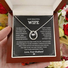 Wife Gift Pendant Necklace, Gift For Wife, Romantic Anniversary Present, Meaningful Gift for Her