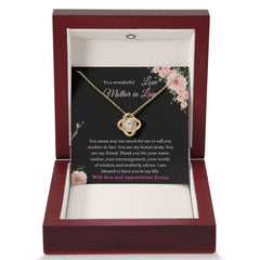Gift for Mother-in-Law Necklace, Heartfelt Jewelry Keepsake, Perfect for Weddings or Holidays