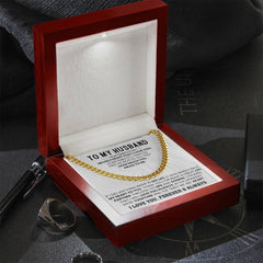 Romantic Gifts for Husband, Gold Chain Necklace with Love Message