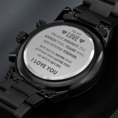 Engraved Graduation Watch For Boyfriend, Sentimental Timepiece Gift, I Love You Forever & Always