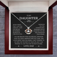 To My Daughter - Straighten Your Crown Necklace