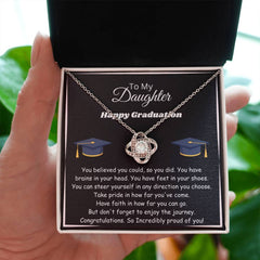 Graduation Gifts for Her, Love Knot Necklace, Elegant Jewelry for Success