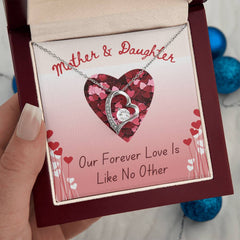 Mother Daughter Necklace, Jewelry Gift of Love, Heart Necklace Keepsake