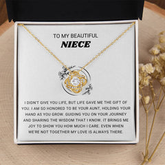 Gift for Niece Necklace, Meaningful Jewelry with Loving Message Card
