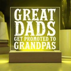 Dad to Grandpa – A Glowing Promotion Acrylic Plaque