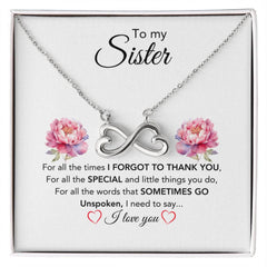 To My Sister – A Love Beyond Words Necklace