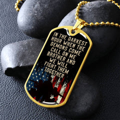 In the Darkest Hour - Brotherhood Dog Tag Necklace