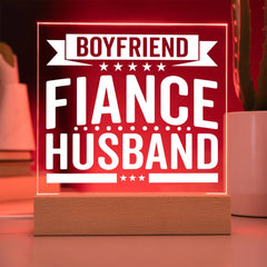 From Boyfriend to Husband – All In One LED Plaque