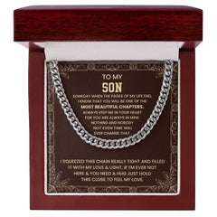 Cuban Link Chain for Son – 'Always in My Heart' Sentimental Necklace