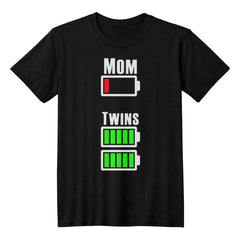 Exhausted Twin Mom Shirt – Running on Empty