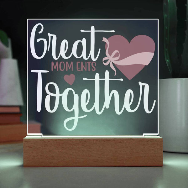 Great MOMents Together – Heart Bow Edition Plaque