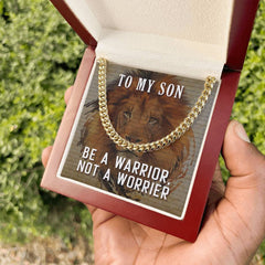 To My  Son – 'Be a Warrior not a Worrier' Necklace