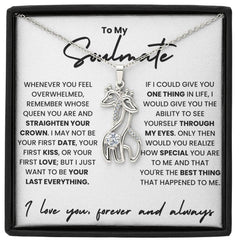 To My Soulmate – My Queen, My Forever Necklace Gift