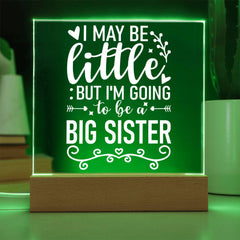 Little Now, Big Sister Soon Plaque