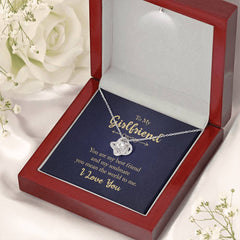 To My Lovely Girlfriend, Gifts for My Girlfriend, Shimmering Pendant Necklace, Sweet Gift for Girlfriend with Love Note