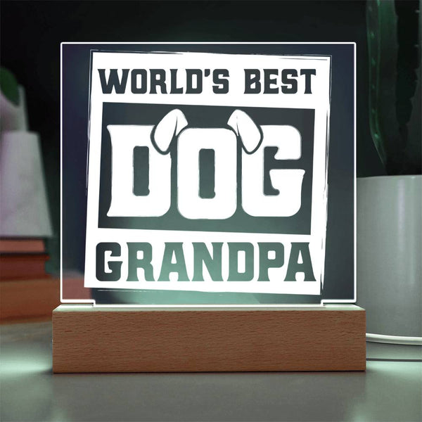 World's Best Dog Grandpa - Bold LED Sign