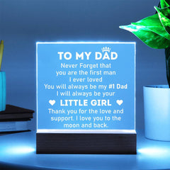 Personalized Acrylic Plaque for Dad from Daughter – Meaningful Gift for Dad