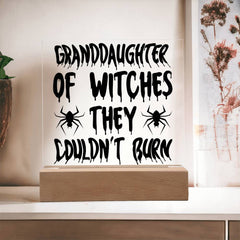 Granddaughter of Witches They Couldn’t Burn Plaque