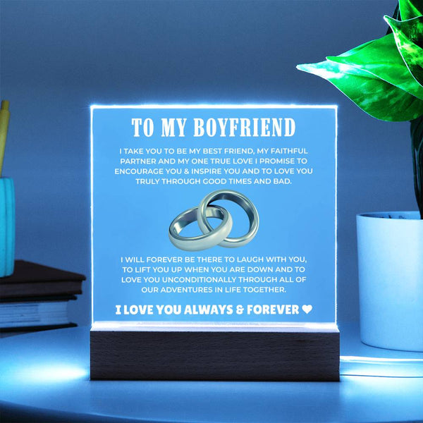 To My Boyfriend – My Forever Partner in Life Plaque