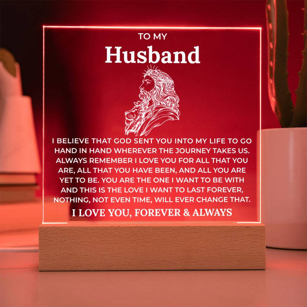 To My Husband Plaque - God Sent You to Me