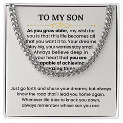 To My Son – 'Chase Your Dreams' Necklace