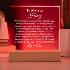 Gift For for Son, Inspirational Acrylic Plaque for Son, Meaningful Gift with Love Message