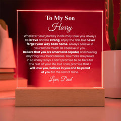Personalized Gift For Son, Unique Acrylic Plaque Gift for Son, Special Day Surprise