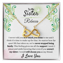 To My Sister Necklace – Always Chosen, Always Loved