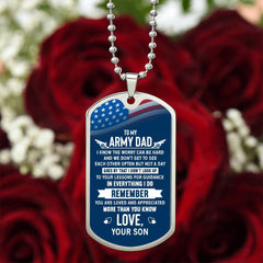 Dog Tag for Army Dad – Heartfelt Message from Son