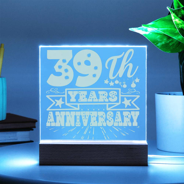 Retro Bold 39th Anniversary Plaque