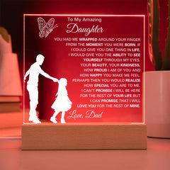 To My Amazing Daughter, Gift For Daughter, Christmas Acrylic Plaque for Daughter, Personalized Keepsake with Heartfelt Message