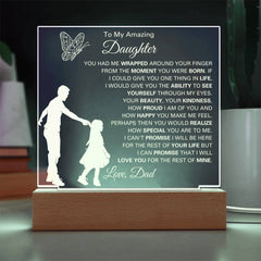 To My Amazing Daughter, Gift For Daughter, Christmas Acrylic Plaque for Daughter, Personalized Keepsake with Heartfelt Message