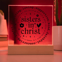 Sisters in Christ - Flower Design with Scriptures Plaque