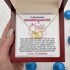 Jewelry Gift for Granddaughter, Jewelry Gift That Symbolizes Lasting Love, Interlocking Hearts Necklace