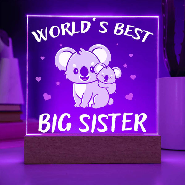 World’s Best Big Sister – Koala Design Plaque