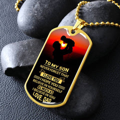 Dog Tag for Son – Heartfelt Gift of Love and Belief from Dad