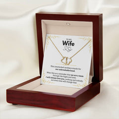 To My Wife - We Are A Team - Unbreakable Bond Necklace