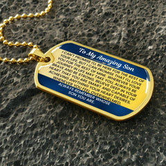 Dog Tag for Son – Heartfelt Gift from Dad with a Powerful Message of Love