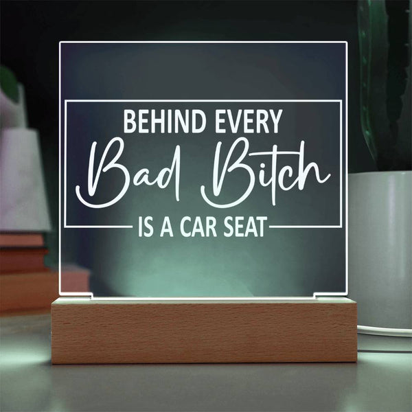 Behind Every Bad Bitch Is a Car Seat Plaque