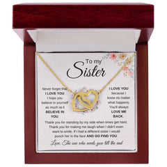 To My Sister – My Forever Best Friend Gold Necklace