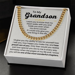 To My Grandson Chain – 'Special Chapter in My Life' Sentimental Gift