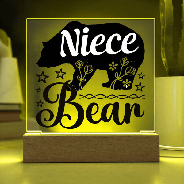 Niece Bear – Cute, Strong & Loved Plaque