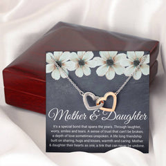 Mother & Daughter Necklace - Interlocking Hearts, Unbreakable Bond