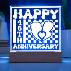 Couple Love 46th Anniversary LED Acrylic Plaque
