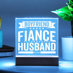 From Boyfriend to Husband – All In One LED Plaque