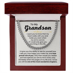 To My Grandson Chain – 'Special Chapter in My Life' Sentimental Gift