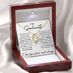 To My Soulmate – My Queen, My Forever Necklace Gift