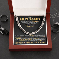 Luxury Gifts for Husband, Stylish Gold Necklace with Message Box