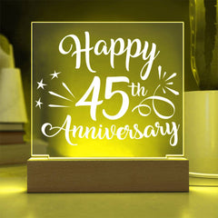 Script Style 45th Anniversary Glow Plaque